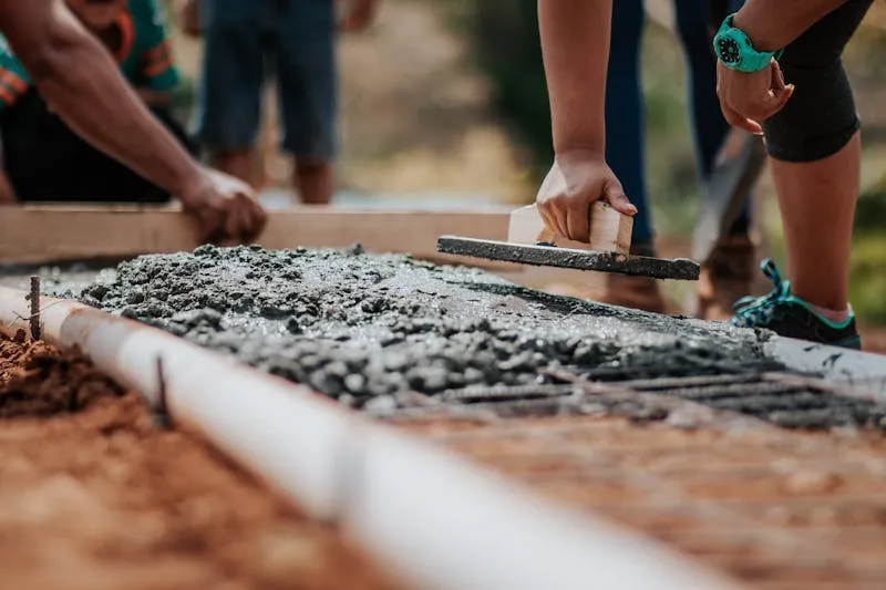 Concrete pour for building foundation by VDB Construction